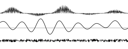 line soundwave abstract background with voice music technology