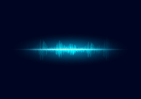 line soundwave abstract background with voice music technology