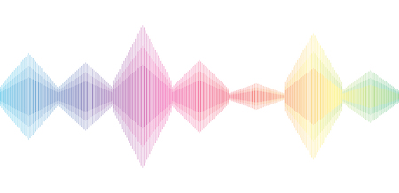 line soundwave abstract background with voice music technologyのイラスト素材