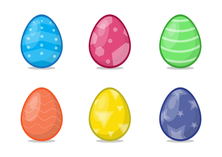 easter day ornamental eggs on important days. vector designのイラスト素材