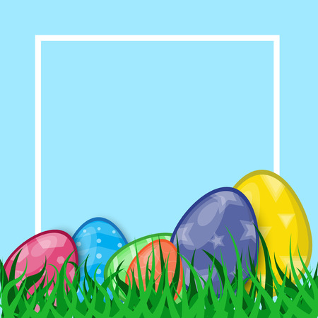 easter day ornamental eggs on important days. vector designのイラスト素材