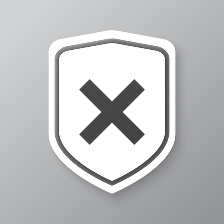 Online data protection shield and abstract with computer technologyのイラスト素材
