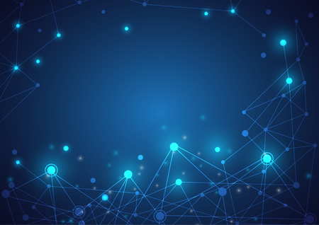 network connection abstract background with line polygonal shapes and vector designのイラスト素材