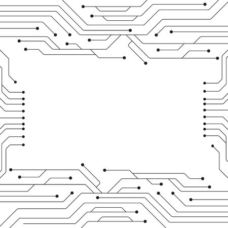 High tech technology geometric and connection system background with digital data abstractのイラスト素材