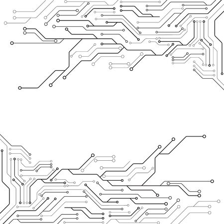 High tech technology geometric and connection system background with digital data abstractのイラスト素材