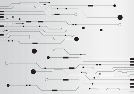 Circuit board technology background with hi-tech digital data connection system and computer electronic designのイラスト素材