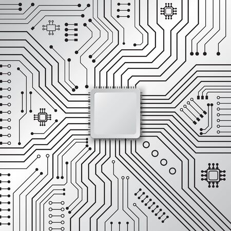 Circuit board technology background with hi-tech digital data connection system and computer electronic desingのイラスト素材