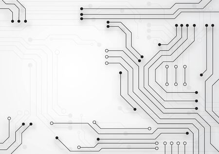 Circuit board technology background with hi-tech digital data connection system and computer electronic desingのイラスト素材