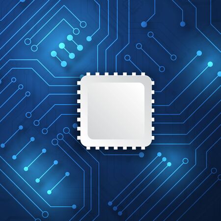 Circuit board technology background with hi-tech digital data connection system and computer...
