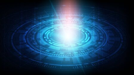 Circuit technology background with hi-tech digital data connection system and computer electronic desingのイラスト素材