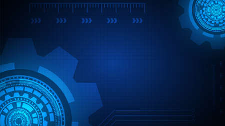 Circuit technology background with hi-tech digital data connection system and computer electronicのイラスト素材