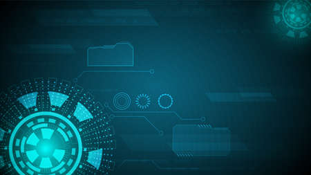 Circuit technology background with hi-tech digital data connection system and computer electronic