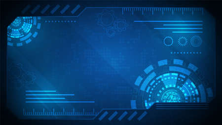 Circuit technology background with hi-tech digital data connection system and computer electronic
