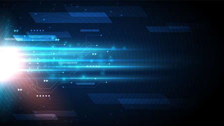 Circuit technology background with hi-tech digital data connection system and computer electronicのイラスト素材