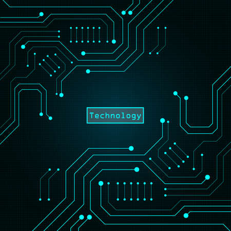 Circuit technology background with hi-tech digital data connection system and computer electronic designのイラスト素材