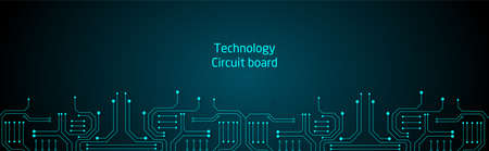 Circuit technology background with hi-tech digital data connection system and computer electronic designのイラスト素材