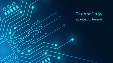 Circuit technology background with hi-tech digital data connection system and computer electronic designのイラスト素材