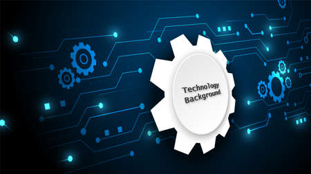 Circuit technology background with hi-tech digital data connection system and computer electronic designのイラスト素材