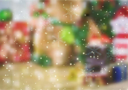 Merry christmas festival background holiday. Xmas decorations seasonのイラスト素材