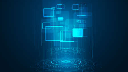 Circuit technology background with hi-tech digital data connection system and computer electronic designのイラスト素材