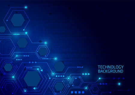 Circuit technology background with hi-tech digital data connection system and computer electronic designのイラスト素材