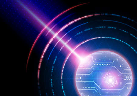 Circuit technology background with hi-tech digital data connection system and computer electronic designのイラスト素材