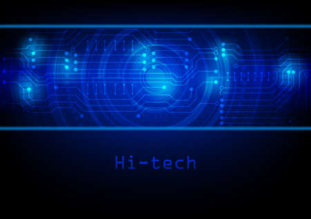 Circuit technology background with hi-tech digital data connection system and computer electronic designのイラスト素材
