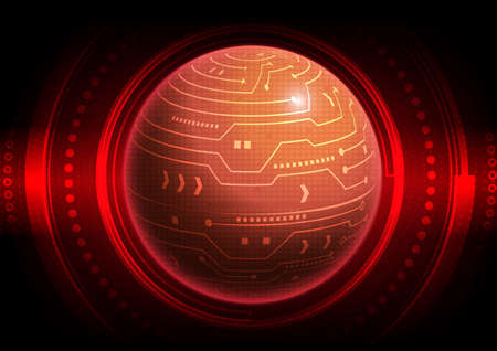 Circuit technology background with hi-tech digital data connection system and computer electronic designのイラスト素材