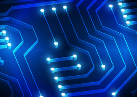 Circuit technology background with hi-tech digital data connection system and computer electronic designのイラスト素材
