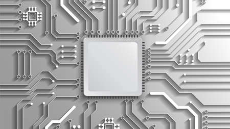 Circuit technology background with hi-tech digital data connection system and computer electronic designのイラスト素材