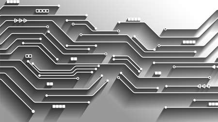 Circuit technology background with hi-tech digital data connection system and computer electronic designのイラスト素材