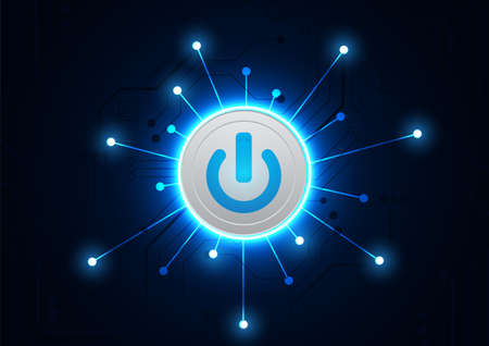 Circuit technology background with hi-tech digital data connection system and computer electronic designのイラスト素材