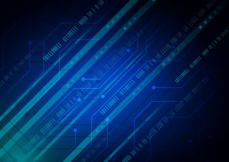 Circuit technology background with hi-tech digital data connection system and computer electronic...