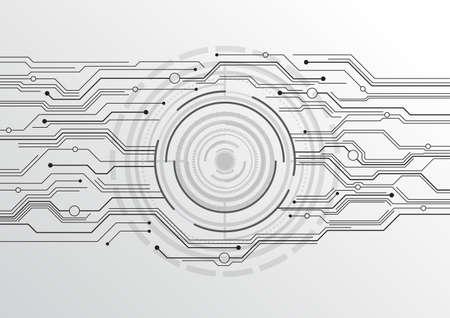 Circuit technology background with hi-tech digital data connection system and computer electronic designのイラスト素材