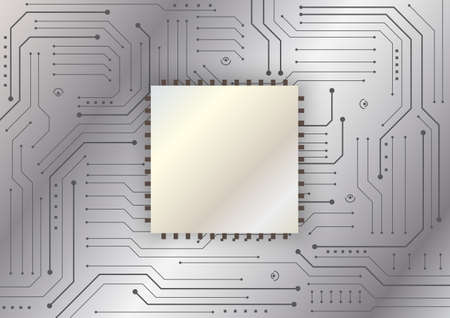 Circuit technology background with hi-tech digital data connection system and computer electronic...