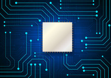 Circuit technology background with hi-tech digital data connection system and computer electronic...