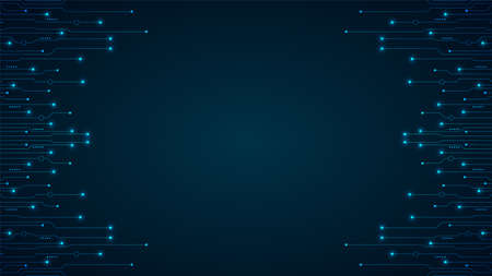 technology background with hi-tech digital data connection system and computer electronic design