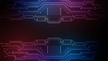 technology background with hi-tech digital data connection system and computer electronic design