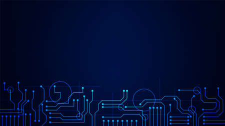 technology background with hi-tech digital data connection system and computer electronic designのイラスト素材