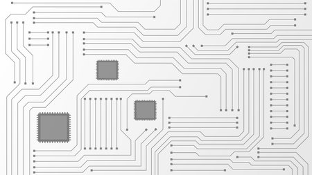 technology background with hi-tech digital data connection system and computer electronic designのイラスト素材