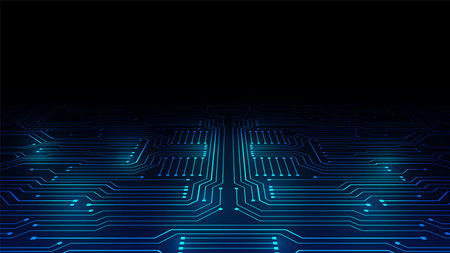 technology background with hi-tech digital data connection system and computer electronic designのイラスト素材