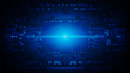 technology background with hi-tech digital data connection system and computer electronic designのイラスト素材
