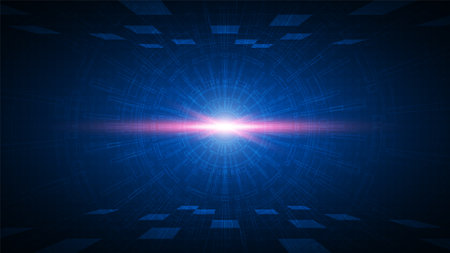 technology background with hi-tech digital data connection system and computer electronic designのイラスト素材