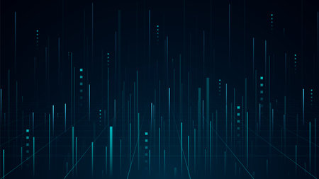 technology background with hi-tech digital data connection system and computer electronic designのイラスト素材