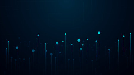 technology background with hi-tech digital data connection system and computer electronic designのイラスト素材