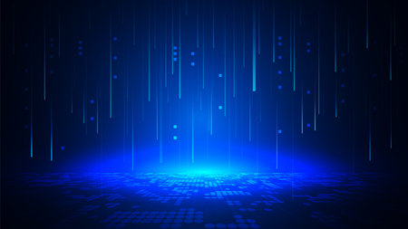 technology background with hi-tech digital data connection system and computer electronic designのイラスト素材