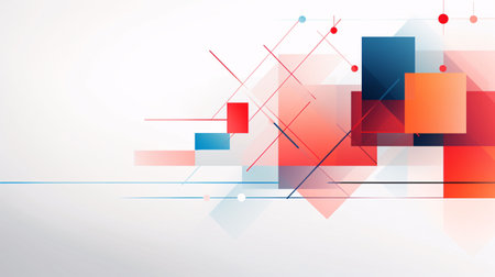 abstract background,geometric template vector graphic,white background generative aiの素材