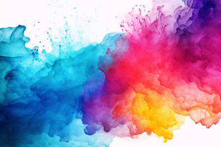 water splash with bright colorful generative aiの素材