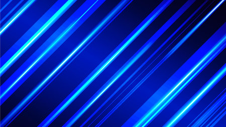 A layered composition of translucent rectangle and diagonal lines in deep and light blue tones. The overlapping elementsのイラスト素材