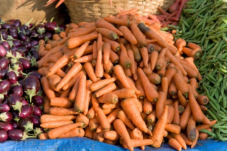 Fresh vegetables famers market, Goa, Indiaの写真素材